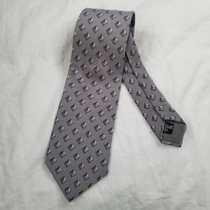 Giorgio Armani Grey Diamond Silk Tie
